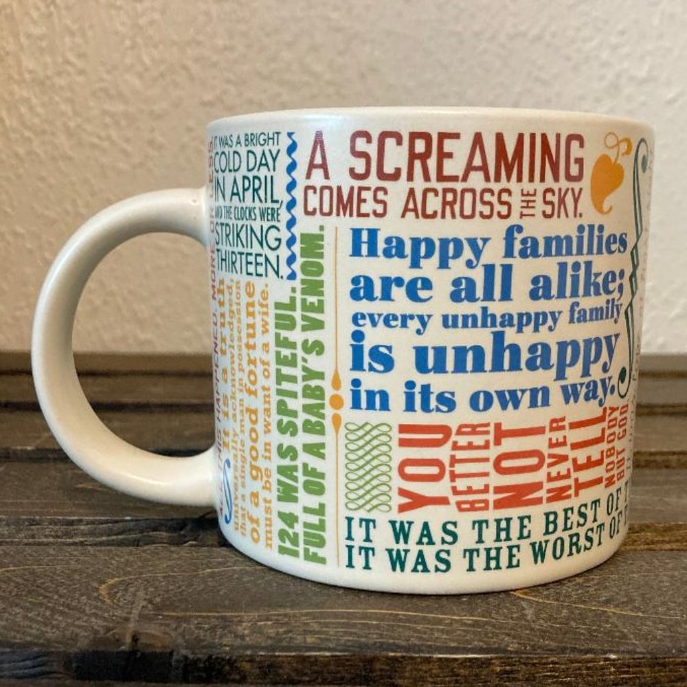 2014 The Unemployed Philosophers Guild Great Literary Openings 12 oz Coffee Mug